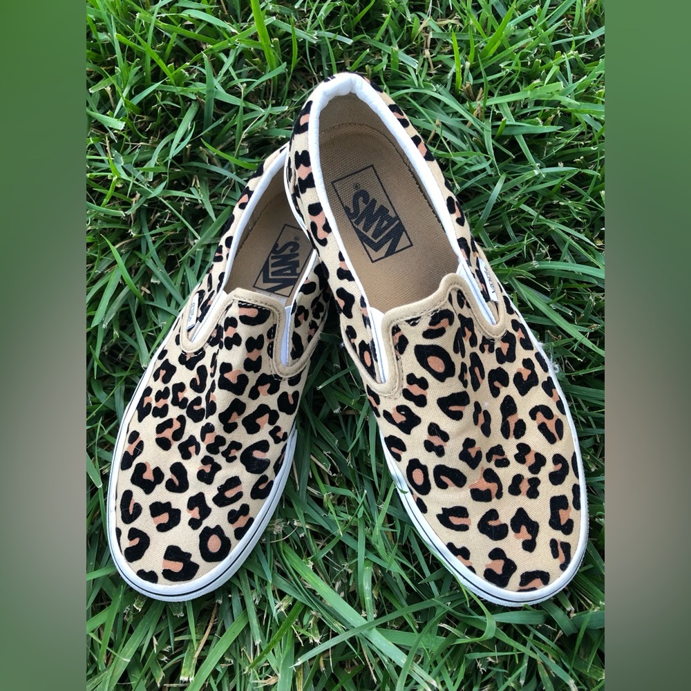Vans Leopard Print Slip-On Shoes